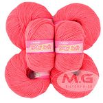 M.G Enterprise Baby Wool for Knitting — Soft Gajri (Pack of 6) | 100% Soft 4 ply Acrylic Wool | Fingering Crochet Hook Yarn | Art & Craft | Needle Thread for Crafting | 25g Each