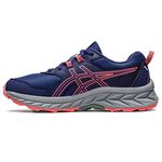 ASICS Kid's PRE VENTURE 9 Grade School Running Shoes, 4, INDIGO BLUE/PAPAYA