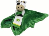 John Deere Baby Cuddle Snuggle Security Blanket Boy Girl Farm Animal Cow Pig Chick, Green