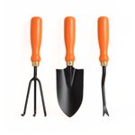 Kraft Seeds Garden Tool Set of 3 Pcs - Home Tools & Gardening Tools Kit for Home Garden- (Big Trowel, Cultivator, Weeder) - Terrace Gardening Accessories, Gardening Essentials, Garden Tools Heavy Duty