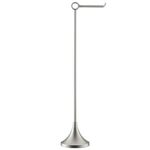 simpletome Toilet Paper Holder Free Standing, Stable Weighted Base, Modern Simple Streamlined Design (Nickel)