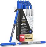 ARTEZA Rollerball Pens Pack of 20, 0.7mm Blue Liquid Ink Pens for Bullet Journaling Fine Point Rollerball