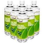 EKOFUEL (6 Litre) Premium Bioethanol Fuel – Bio Ethanol Liquid Fuel for Fires Pits, Fireplace | High Purity Clean Burning Bio Ethanol Fuel | Indoor & Outdoor Ethanol Fuel | Bioethanol Fuel Liquid