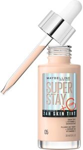 Maybelline New York - Fond de Teint Fluide - Glow & Soin de la Peau - À la Vitamine C - Longue Tenue 24H - Formule Vegan - Superstay Skin Tint - Teinte : 05 - 30 ml