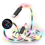 Haydyson LED iPhone Charger [Apple MFi Certified] Color Changing Light up Cord, Lighted Cable Glowing Charging Cord with 17 Lighting Modes for 14 Pro Max13/12/11 (6ft)