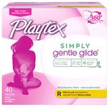 Playtex Gentle Glide Tampons with Triple Layer Protection, Regular , Unscented - 40 Count