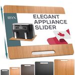 Ibyx Elegant Sliding Tray for Your Coffee Maker & Heavy Kitchen Appliances - Sturdy, Slides Easily from Under The Cabinet - Rolling Appliance Tray for Countertop with Wheels (13"X16")