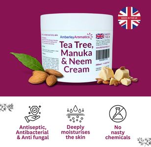 Tea Tree Manuka Neem Cream 350ml – Antibacterial, Antifungal Skin Relief