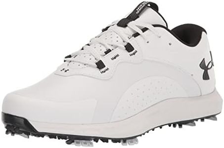 Under Armour Men's Charged Draw 2 Spikeless Cleat, (100) White/White/Black, 10.5, US