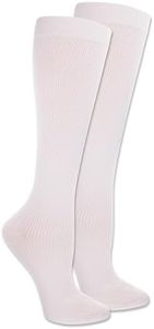 Dr. Scholl's Women's Travel Mild Compression 2 Pack Sock, White, 4-10