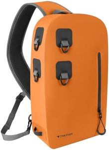 THKFISH Waterproof Backpack for Fishing, Trout Fishing Waterproof Backpack, Fly Fishing Sling Pack, Fishing Tackle Storage, Orange, Backpack