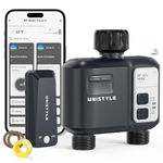 [All-New 2027] 1700FT WiFi Sprinkler Timer 2 Zone, Unistyle Smart Hose Timers Compatible Alexa & Google Voice and App Control, Water Timer for Garden Hose with Auto & Manual Modes for Garden Lawn