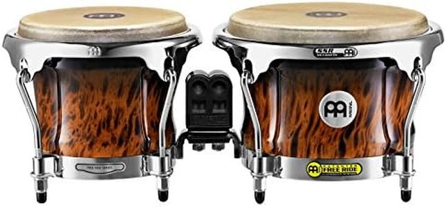 Meinl Percussion FWB400BB Free Ride Series Wood Bongos, Brown Burl Finish