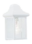 Sea Gull Lighting 8588-15 Mullberry Hill One-Light Outdoor Wall Lantern with Clear Beveled Glass Panels, White Finish