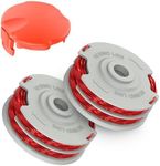 Hojalis 2 Pack Strimmer Spool and FLY060 Spool Cover, Replace of FLY021 Trimmer Spool Line, Replacement Grass Trimmer Spool Strimmer Line Compatible with Flymo Contour Mini/Multi Trim Grass Trimmer