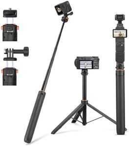 64in Pocket 3 Selfie Stick Tripod for GoPro Action Camera, Extendable Stand with Quick Release 1/4'' Screw Vlog for DJI Osmo Pocket 3 Action 5 Pro 4 3 For Insta360 X4 X3 X2 for AKASO DSLR Accessories