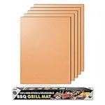 JOKBEN Copper Grill Mat, 5-Pack Heavy Duty Magic BBQ Grill Mats Non Stick, Reusable, and Easy to Clean Barbecue Grilling Accessories for Gas, Electric, and Charcoal Grilling (Grill Mats)