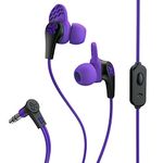 JLab JBuds Pro Signature Earbuds, Titanium 10mm Drivers, Music Controls, Universal Mic, Custom Fit with Cush Fins, Purple