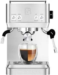 CASABREWS Espresso Machines with Milk Frother, 20 Bar Espresso Maker with Hot Water Wand for Americano, Latte, Cappuccino, Espresso Coffee Machine with Adjustable Temperature, Gifts for Coffee Lovers