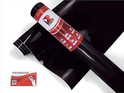 Avery Dennison SW900-190-O Premium Vehicle Wrapping Cast Film Vinyl Roll - 1ft x 5ft with Application Card, Gloss Black