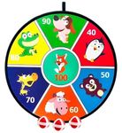Birthday Popper Animal Dart Board Set with 3 Sticky Balls | 14 Inches | Safe Target Game for Outdoor/Indoor Fun for Boys, Girls & Family Entertainment