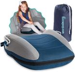Hiccapop UberBoost Inflatable Booster Car Seat | Travel Booster Car Seat | Portable Booster Seat for Toddlers, Kids, Child (Navy/Gray)