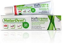 NaturDent Natural Strong Denture Adhesive holds the longest and strongest dentures, zinc free, petrochemical free, paraben free, yucky flavor free