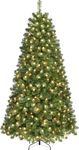 YOLOK 6ft Artificial Christmas Tree Premium Hinged Artificial Holiday Christmas Pine Tree for Home, Office, Party Decoration 980 Branch Tips, Easy Assembly, Metal Hinges & Foldable Base