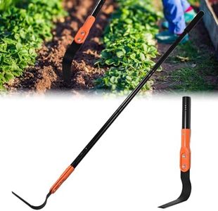 ABtool L Shaped Hoe Garden Tool,Gardening Weeding Tools with 71 inch Long Handle,Sharp Three-Sided Blades Garden Hoe for Crevice Weeding,Soil Loosening,Trenching,Gardening Planting