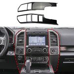 Carbon Fiber Air Conditioner Vent Cover AC Outlet Trim Central Console Dashboard Middle kit Interior for Ford F150 2015-2020