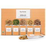 Tea Forte Single Steeps Loose Leaf Tea Sampler, Assorted Variety Tea Box, 15 Single Serve Pouches (Herbal Tea)