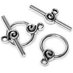 Toggle Jewelry Clasps Silver Toggle Clasp Bulk Clasps for Jewelry Making Variety 24 Set