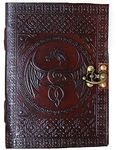 Jaald 18 cm Dragon Leather Blank Grimoire Leather Diary Book of Shadow Spell Book Leather Diary Notebook Sketchbook for Artists