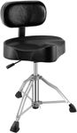 TENTOTEN Drum Throne with Backrest Drum Chair, Portable Removable Drum Throne Seat Motorcycle Style Hydraulic Drum Stool for Adults with Adjustable Backrest & Memory Foam