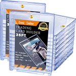 15 Pieces Magnetic Card Holder Cases Acrylic Card Holder 35 PT Clear Trading Cards Protectors for Sports Cards Baseball Football Hockey Cards Game Card Storage and Display