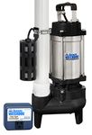 THE BASEMENT WATCHDOG Model BWSS100 1 HP 6,540 GPH at 0 ft. and 4,400 GPH at 10 ft. Cast Iron/Stainless Steel Submersible Sump Pump with Caged Dual Micro Reed Float Switch