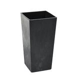 Gordanluk Tall planter Concrete effect plant pot Designed Flowerpot with plant riser extra large plant pots indoor plant pots outdoor flower pot (Concrete Effect Black, 19 x 36cm)