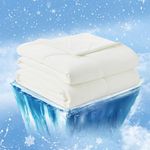 Cozy Bliss Cooling Comforter King Size, Cooling Blankets for Hot Sleepers and Night Sweats,White Summer Comforter for King Size Bed, Breathable Soft Lightweight Silk Smooth