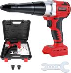 Cordless Rivet Gun Tool for Milwaukee M18 18V Battery(Only Tool), Brushless Electric Automatic Rivet Gun, for Rivets 1/8'', 5/32'', 3/16", for Metal, Plastic and Leather