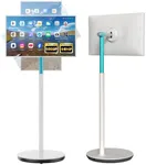 leaderhub L27M 27" Dance Yoga Rolling TV 8MP Camera 8G+128G Live Smart Screen Portable Rotating Touch Monitor Android 13 Mobile Stand for Fitness Camping, Kitchen Cooking Tutorials