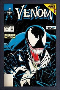 Pyramid America - Marvel Poster - Marvel Legends Venom - Venom Cover - 11 x 17 Framed Poster Wall Art Ideal for Home Decor, Bathroom Decor, Room Decor & Office Decor