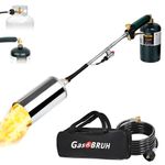 Heavy Duty Weed Torch Propane Burner with Storage Bag, High Output 360,000 BTU Blow Torch with 8.8FT Hose, Portable Flame Weeder with Igniter for Garden Wood Roofing Snow Road Charcoal