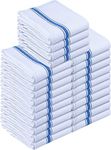 Utopia Towels Dish Towels, 15 x 25 Inches, 100% Ring Spun Cotton Super Absorbent Linen Kitchen Towels, Soft Reusable Cleaning Bar and Tea Towels Set (24 Pack, Blue)