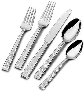 Mikasa Kyler 65-Piece 18/10 Stainless Steel Flatware Set with Serveware, Service for 12