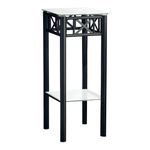 Monarch Specialties I 3078 Accent Table, Side, End, Plant Stand, Square, Living Room, Bedroom, Metal, Tempered Glass, Black, Transitional