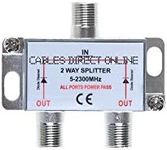 2 Way 5-2300 MHz Coaxial Antenna Splitter for RG6 RG59 Coax Cable Satellite HDTV (2 Ports)