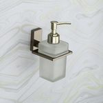 Livancia Aluminium Liquid Dispenser/Sampoo Dispenser for Bathroom/Washbasin/Bathroom Accessories (Satin) 5mm Thickness