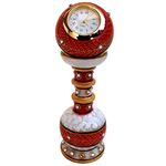 HANDICRAFTS PARADISE Marble Rajasthani Work Pillar Clock