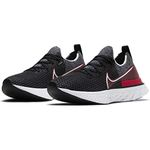 Nike Men's React Infinity Run FK Black/White-University RED Shoe-5.5 Kids UK (CD4371-014)