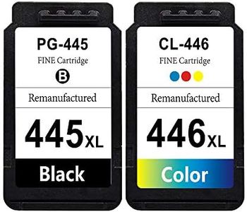 SanSeCai Remanufactured for Canon PG-445/CL-446 BK/Tri-Color Ink Cartridge Multipack 445XL 446XL Replacement Ink for Canon Pixma MX494 MG2440 MG2540 MG2940 MG2942 MG2944 IP2840 Printer